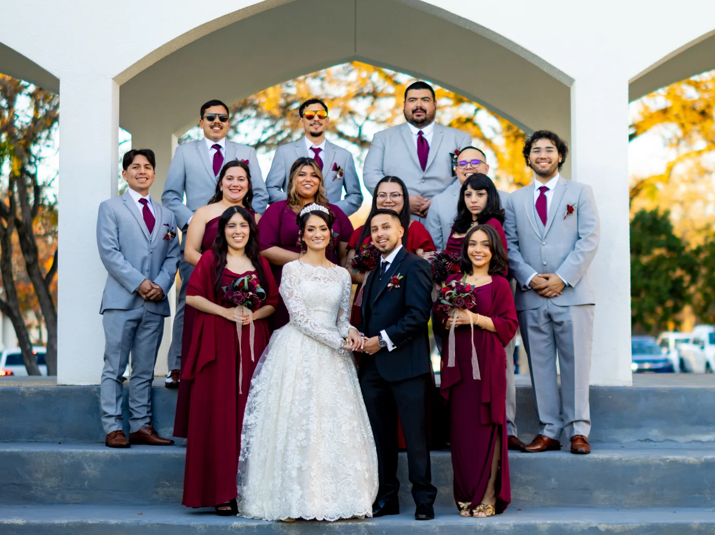 Wedding party portrait at a Texas Hill Country ceremony